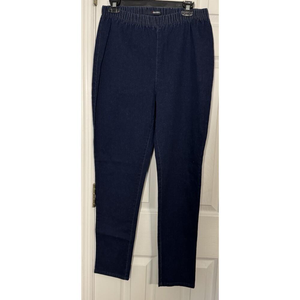 Women's Size 14W Denim 24/7 Jeans Pull On Elastic Waistband